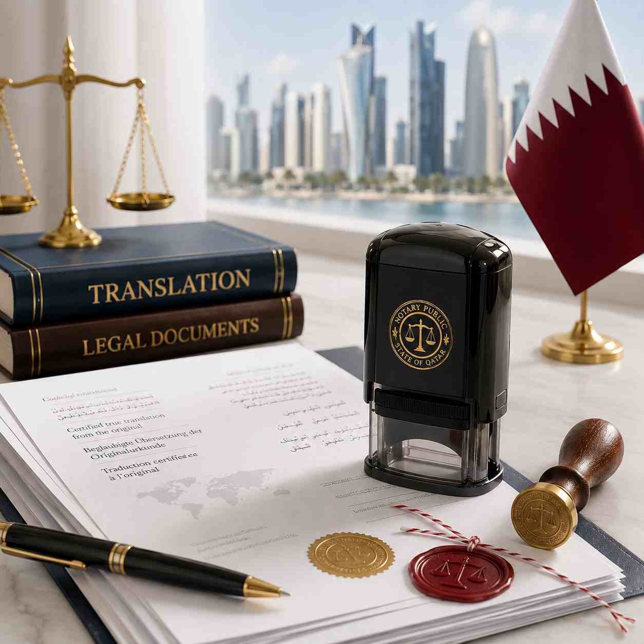 What Is Notarized Translation Qatar lawyer witnessing process