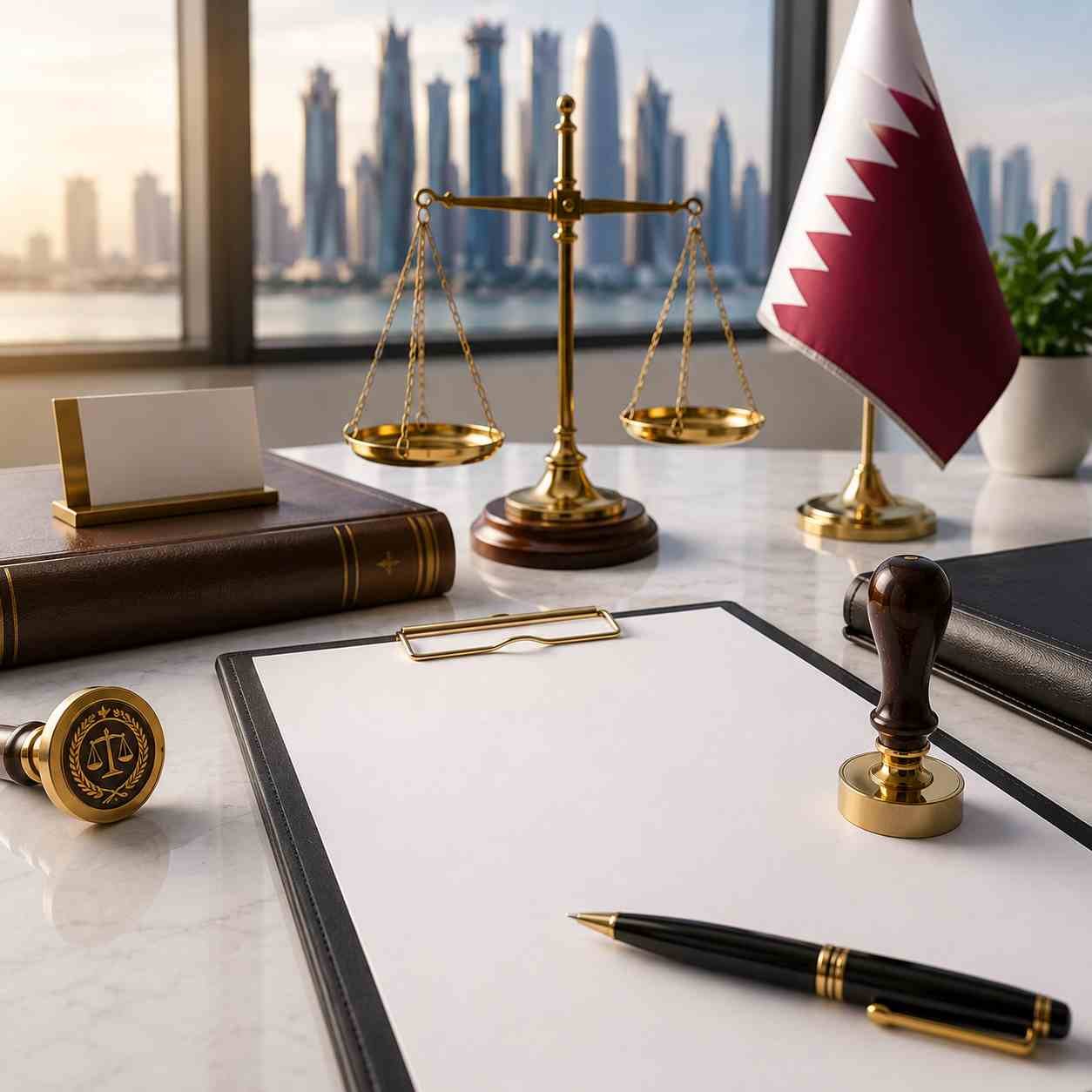 Urgent same-day notary Qatar - MOJ licensed lawyer explaining same-day notarization process
